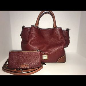 Dooney & Bourke Satchel in terracotta WITH WALLET!
